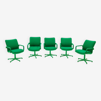 Artifort green armchairs, design by Geoffrey Harcourt