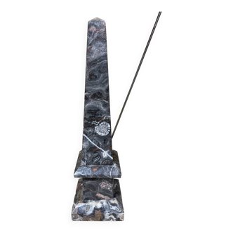 Black vein marble obelisk paperweight
