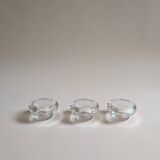Set of 3 glass candle holders
