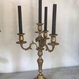 Pair of golden bronze candlesticks