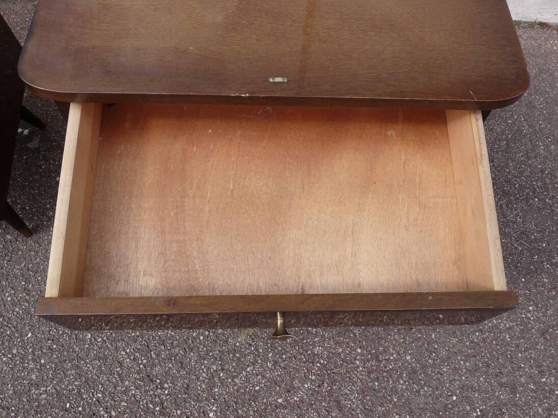 Small vintage sideboard + 2 bedside table - wood compass leg