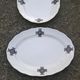 Oval dishes in Mila earthenware (Algeria) Berber motifs, vintage 60s-70s
