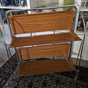 Vintage chrome & Formica folding dessert table from the 70s.