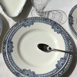 2 flat plates iron earth salins navy blue jumièges