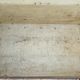 Old wooden and leather trunk, old brass nail trunk and leather strap