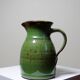 Small green pitcher enameled stoneware Sylvie Wlotkowski craftsmanship from Burgundy