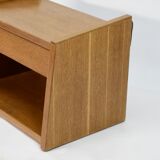 Vintage oak wall bedside, 1950