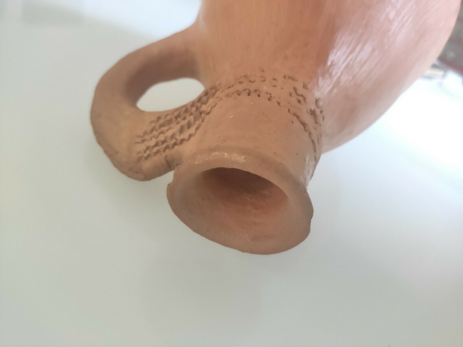 Homemade terracotta vase