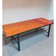Table basse bois et céramique vintage