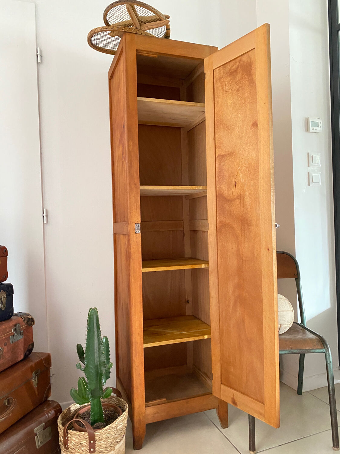 Vintage wood wardrobe