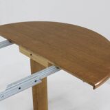 Vintage Danish round extendable dining table, 1960s