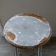 Wooden and metal high stool, 1960s