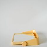 Small cream plastic bathroom mirror to attach, 1970s