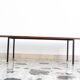 Rosewood and metal bench, Italy 1970s
