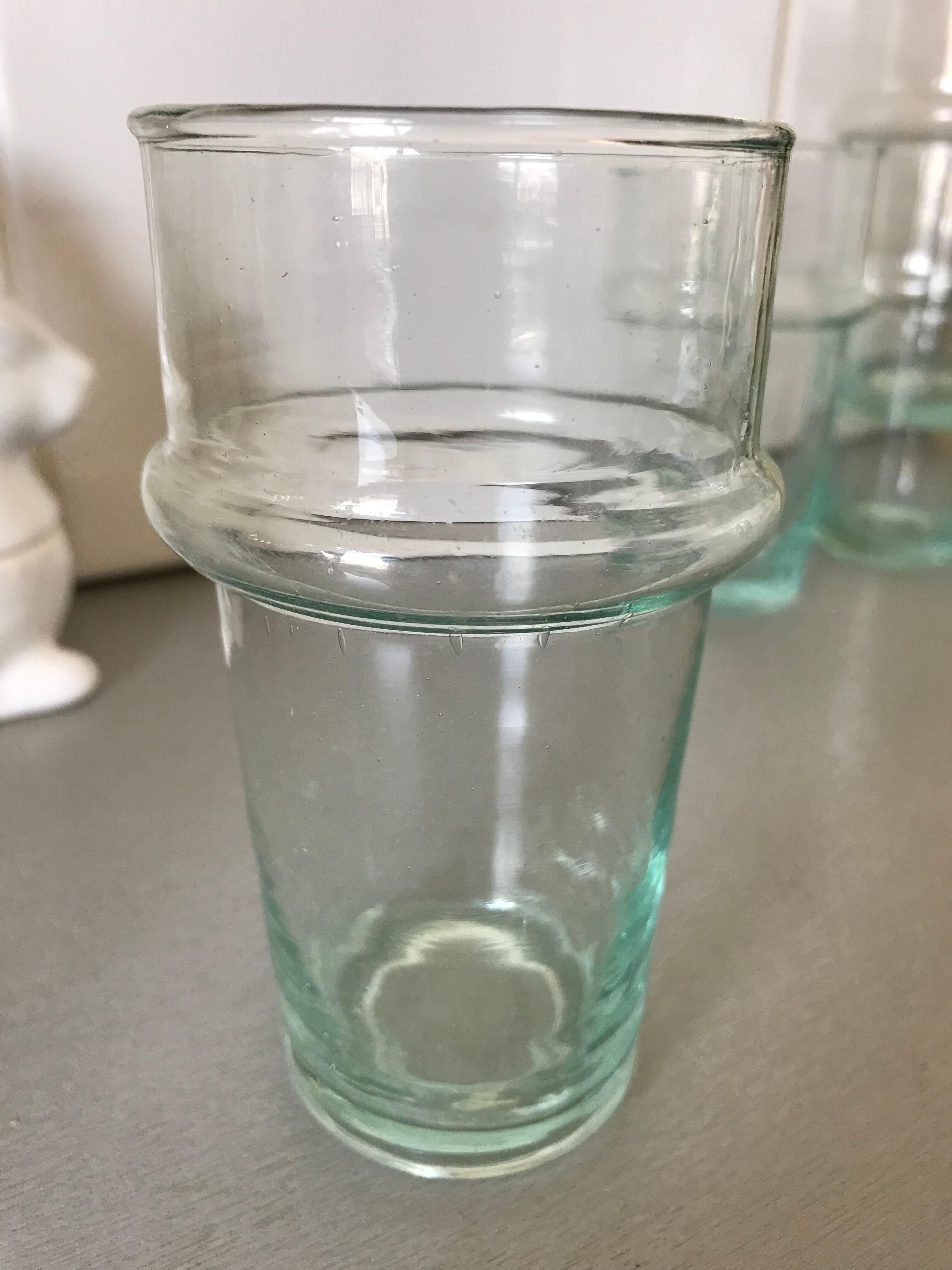 Set of 4 glasses in blown glass