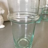 Set of 4 glasses in blown glass