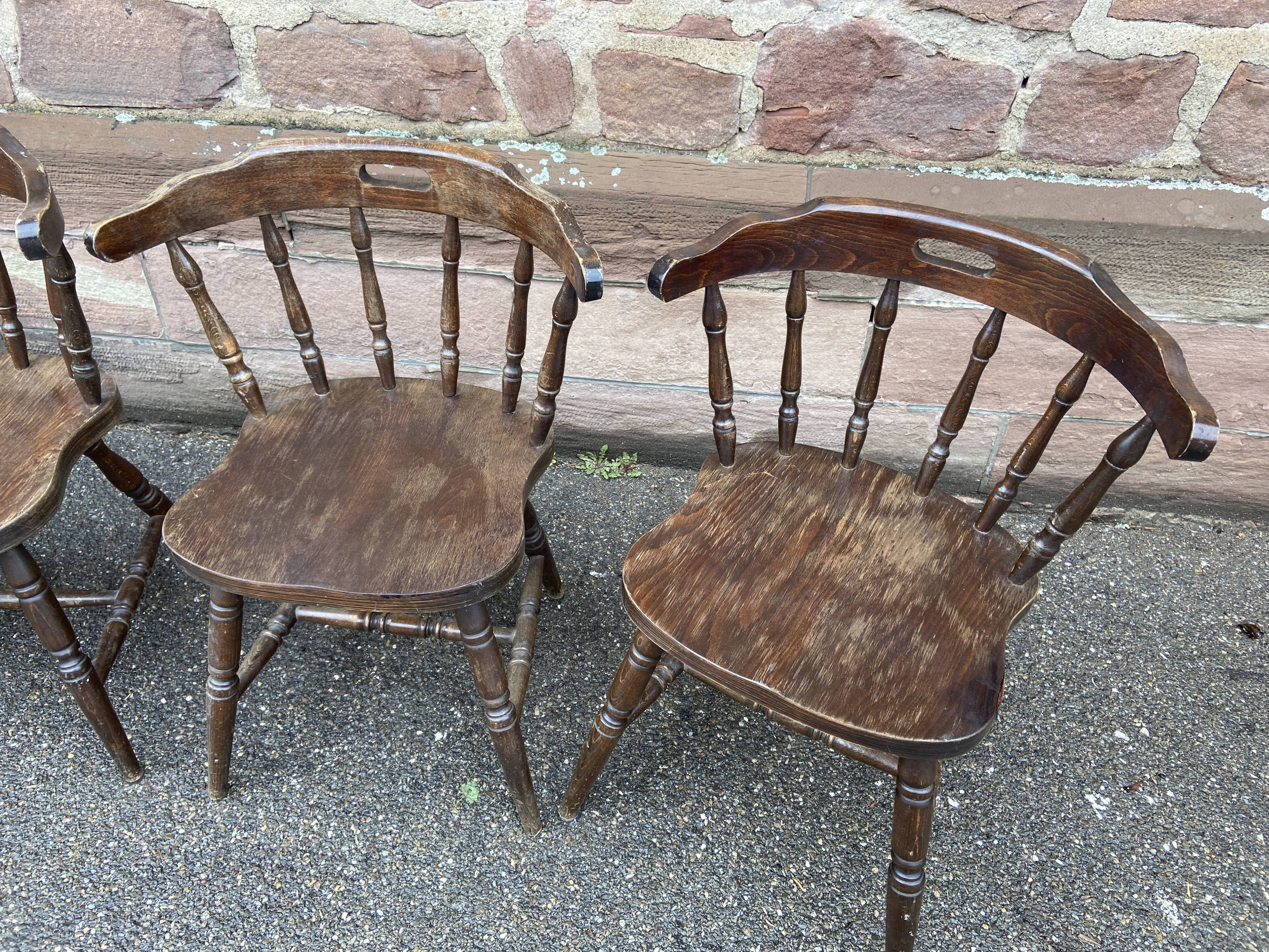 Beautiful series of 4 old western style chairs