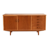 Buffet scandinave en teck des années 1960 avec plateau escamotable.