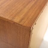 Scandinavian "tallboy" chest of drawers in teak, Sweden, 1950