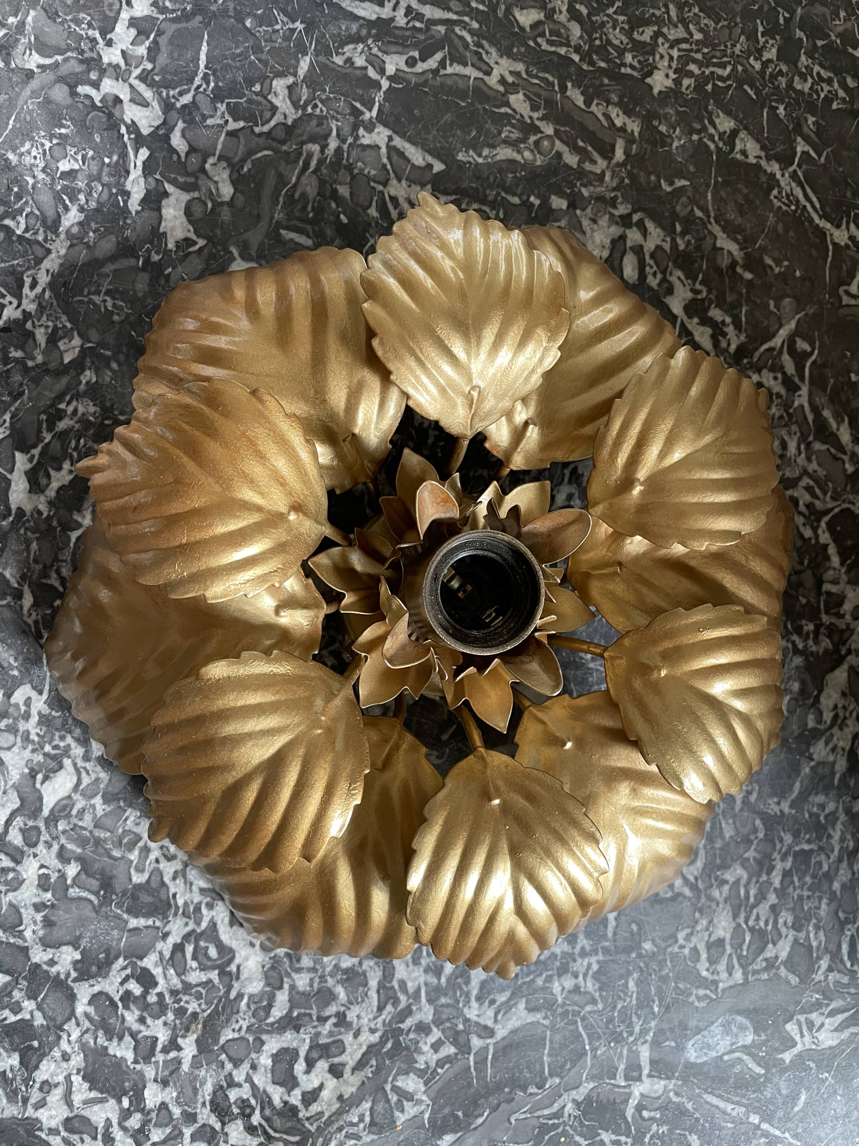 Wall light golden flower