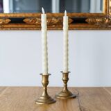 Pair of brass candlesticks 11cm