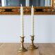 Pair of brass candlesticks, 11cm