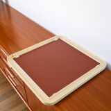 Ecru square plexiglass mirror, Made in Italy, 1970