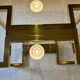 Belgo dining table chrome 1970s smoked glass