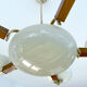 Art deco chandelier, glass, wood and glass, 30s
