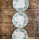 3 flat plates in St. Amand ironstone, Anémone service