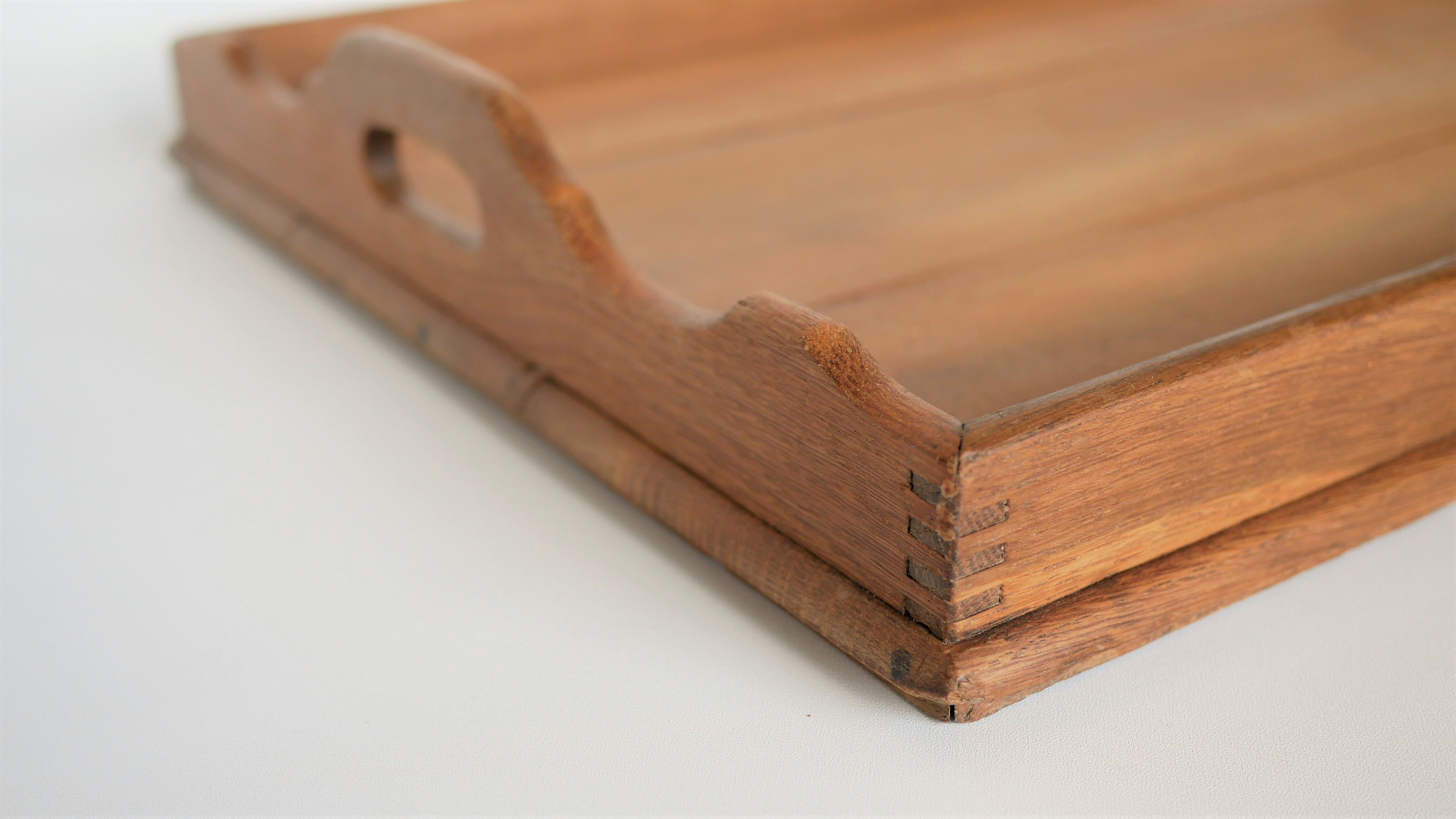 Vintage oak serving tray