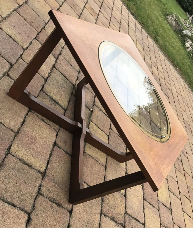 Round glass and gold astro, 1960