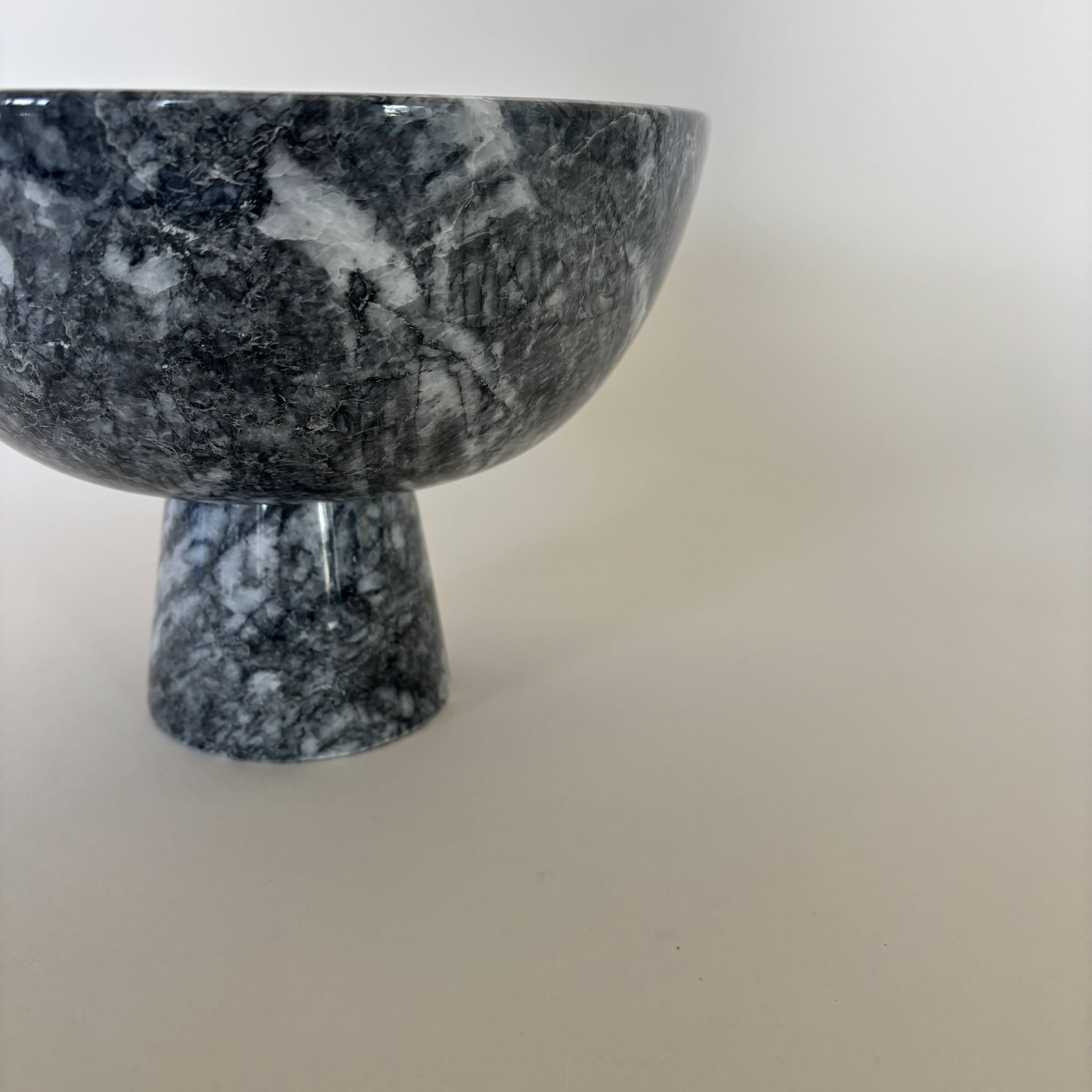 Marble pedestal cup