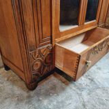 Solid oak display cabinet – Art Deco style – 1920s – Modular shelves