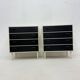 Set of 2 black and white chests of drawers, 1970s