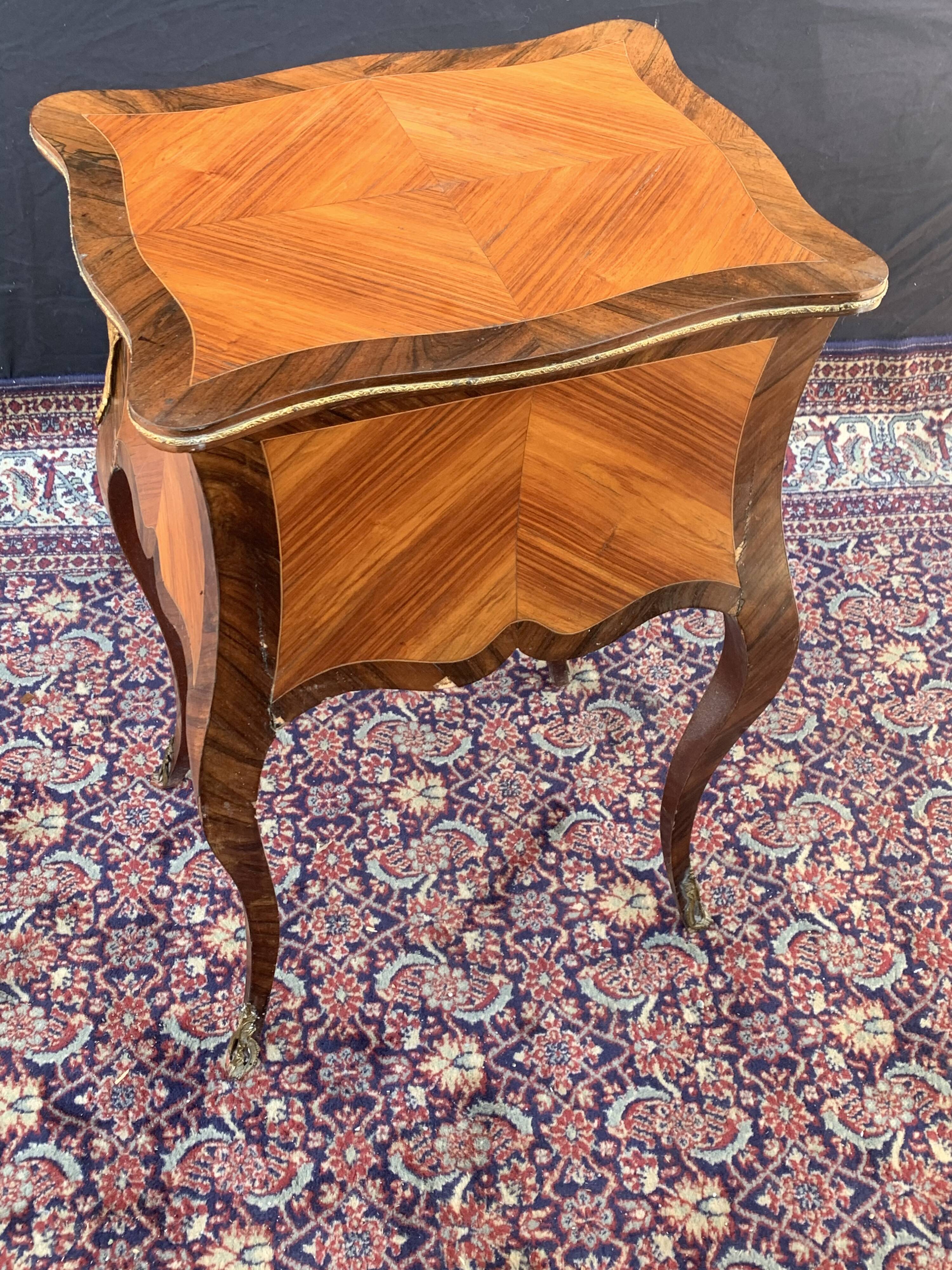 Napoleon III-era marquetry chiffon table