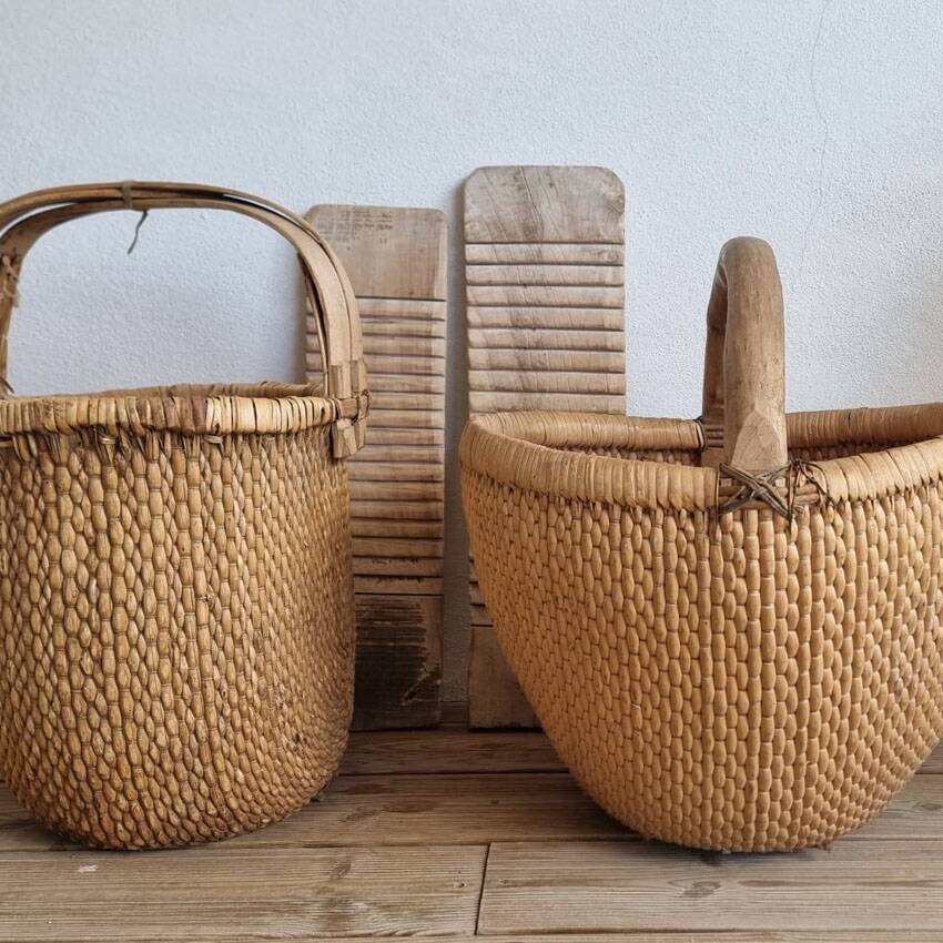 Old Chinese rice basket, Wabi Sabi