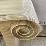 70s tropicalist rattan console