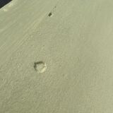 Patinated green baluster table