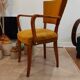 Fauteuil chaise bridge ancien moutarde