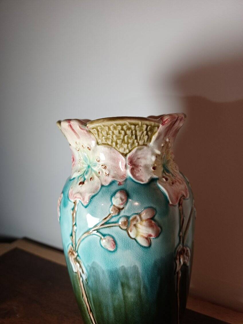 Pair of De Bruyn slip vases - Art Nouveau