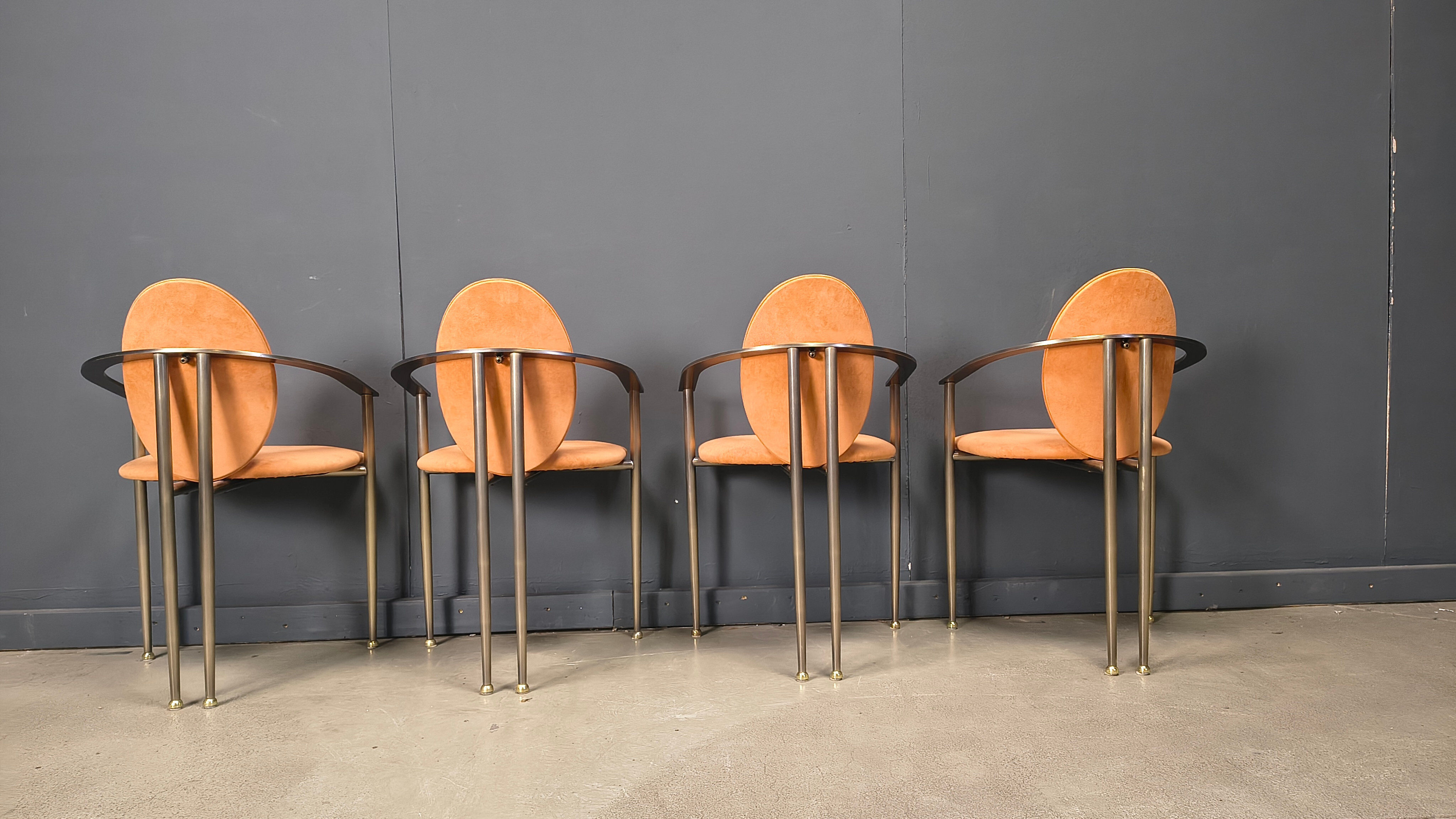 Vintage dining chairs by Belgochrom, set of 4 - 1980s