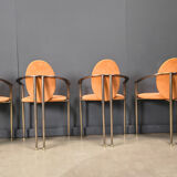 Vintage dining chairs by Belgochrom, set of 4 - 1980s
