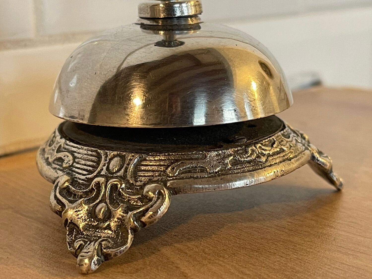 Silver metal hotel doorbell