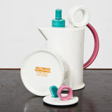 Marco Zanini Ceramic Coffee Set Hollywood Collection for Flavia Montelupe Italy 1980s