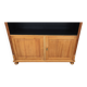 Large waxed pine bookcase with two doors