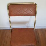 Chaise pliante lafuma vintage en cuir