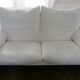 Cassina sofa model maralunga in white leather - 2-seater - with pouf
