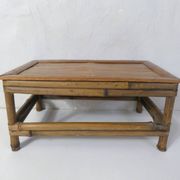 ancien petit Banc en bambou marche pied vintage