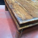 Table basse carré en bois de teck massif 1m x 1m